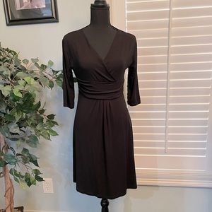 Maternity Long Sleeve V-Neck Dress - XL